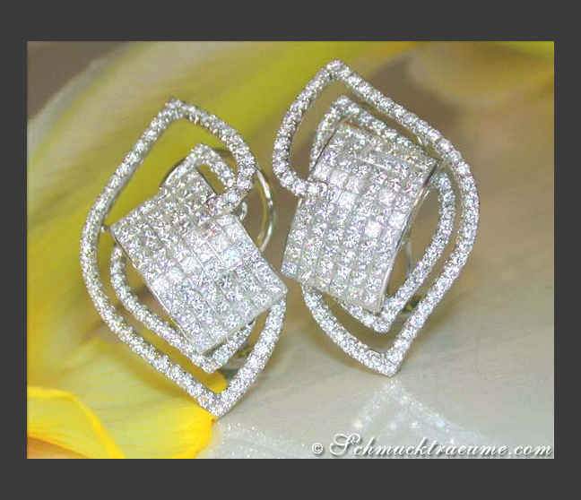 Exklusive Princess Diamant Ohrstecker #1 Exklusive Princess Diamant Ohrstecker #1