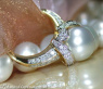Wundervoller Südseeperle Brillanten Ring im Kragen Design #5