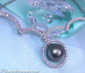 Wandelbares Tahitiperle Collier mit Brillanten #3