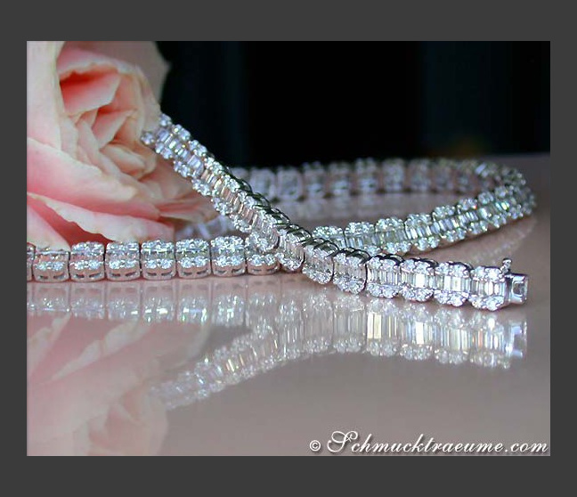 Exklusives Brillanten & Baguette Diamanten Collier (14.50 ct.) #1 Exklusives Brillanten & Baguette Diamanten Collier (14.50 ct.) #1
