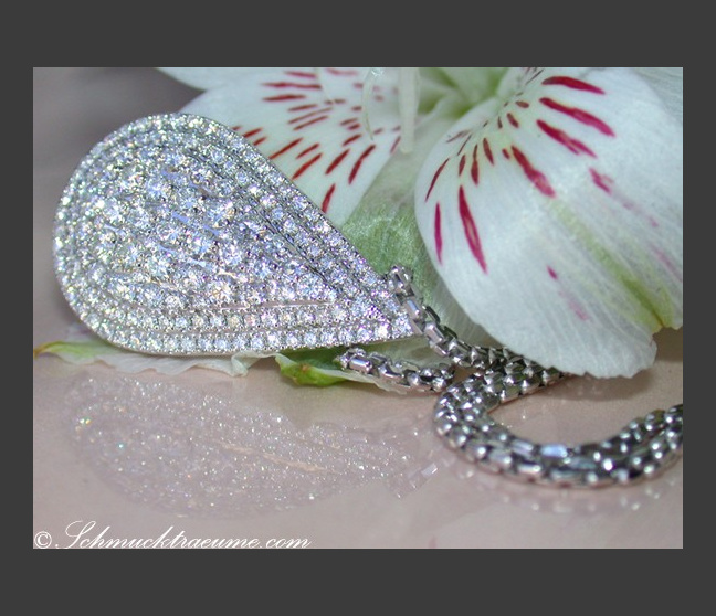 Prächtiges Brillanten Tropfen Collier #1 Prächtiges Brillanten Tropfen Collier #1