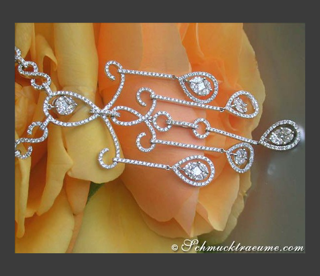 Luxuriöses Diamanten Collier im Illusion Design #1 Luxuriöses Diamanten Collier im Illusion Design #1