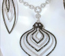Nobles Collier mit schwarzen Diamanten und weißen Brillanten #2