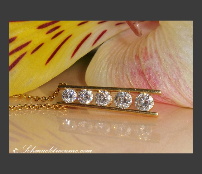Eleganter Brillant Solitär Anhänger an Kette #1 Eleganter Brillant Solitär Anhänger an Kette #1