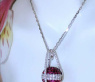 Attraktive Rubin Halskette mit Brillanten #4