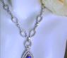 Bildschönes Tansanit Collier mit Brillanten #5