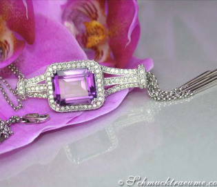 Ausgefallenes Amethyst Collier mit Brillanten Ausgefallenes Amethyst Collier mit Brillanten