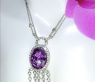Wundervolles Amethyst Collier mit Brillanten #3
