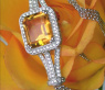 Ausgefallenes Citrin Collier mit Brillanten #2