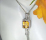 Ausgefallenes Citrin Collier mit Brillanten #3