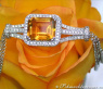Ausgefallenes Citrin Collier mit Brillanten #4