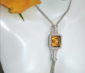 Ausgefallenes Citrin Collier mit Brillanten #5