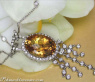 Attraktives Citrin Collier mit Brillanten #1