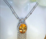 Attraktives Citrin Collier mit Brillanten #6