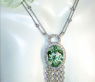 Attraktives Prasiolith Collier mit Brillanten #4