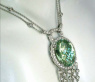 Attraktives Prasiolith Collier mit Brillanten #5