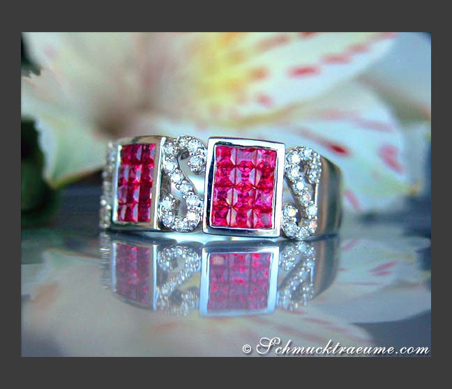 Aparter Rubin Ring mit Brillanten #1 Aparter Rubin Ring mit Brillanten #1