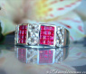 Aparter Rubin Ring mit Brillanten #1
