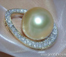Wundervoller goldene Südseeperle Anhänger im Mikimoto Design #1