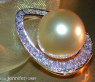 Wundervoller goldene Südseeperle Anhänger im Mikimoto Design #2