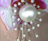Opulenter Südseeperle Anhänger / Brosche mit Brillanten #2