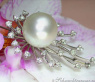 Opulenter Südseeperle Anhänger / Brosche mit Brillanten #3