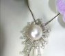 Opulenter Südseeperle Anhänger / Brosche mit Brillanten #4