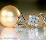 Goldene Südseeperle Brillanten Anhänger #3