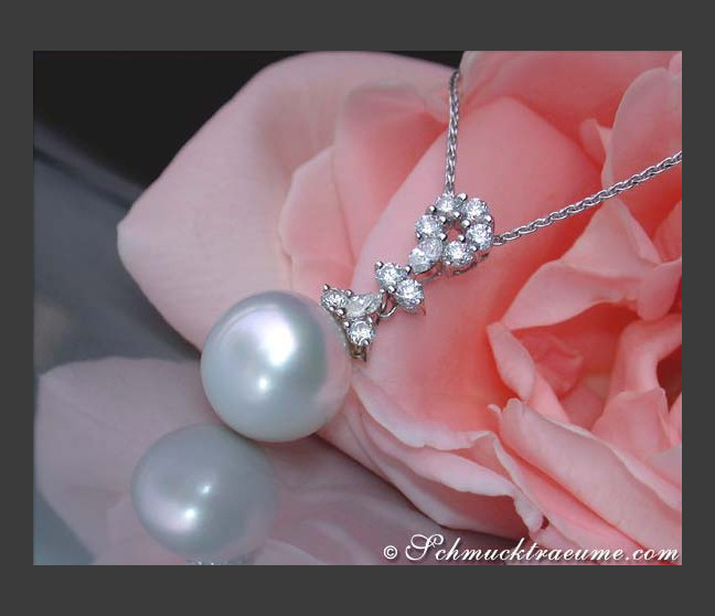 Bildschöner Südseeperle Anhänger mit Brillanten & Diamanten #1 Bildschöner Südseeperle Anhänger mit Brillanten & Diamanten #1