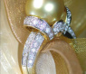 Herrlicher Goldene Südseeperle Ring mit Brillanten im Kragen Design #4