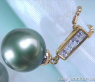 Klassischer Tahitiperle Diamanten Anhänger in Gelbgold 750 #1
