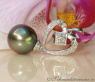 Femininer Tahitiperle Diamanten Anhänger #2