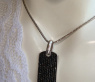 Sportlicher Dog Tag Anhänger mit schwarzen Diamanten #4