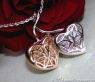 Exquisiter Doppel Herz Anhänger mit Diamanten #6