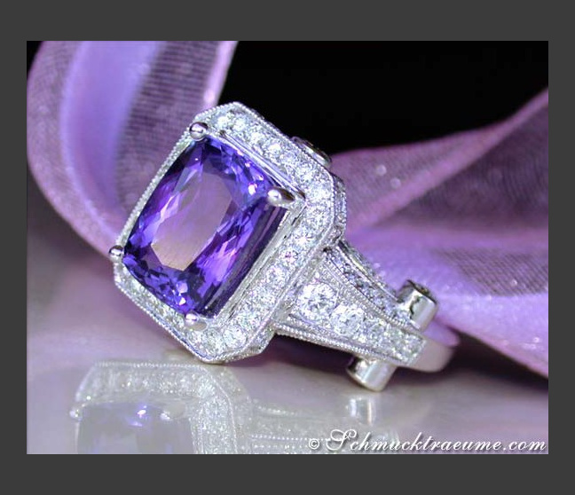 Eleganter Tansanit Ring mit Brillanten #1 Eleganter Tansanit Ring mit Brillanten #1