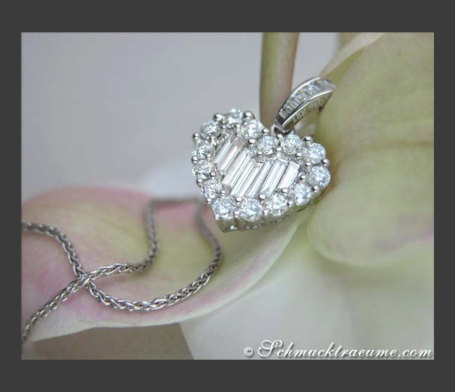 Charmanter Diamanten Herz Anhänger #1 Charmanter Diamanten Herz Anhänger #1