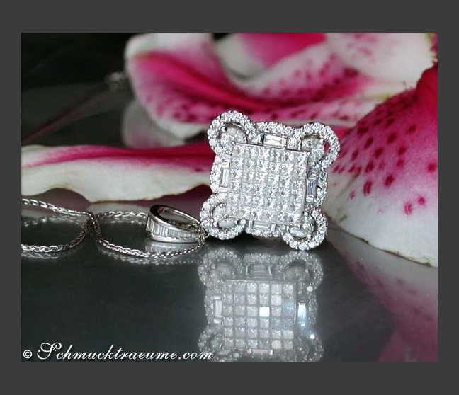 Exzellenter Anhänger mit Diamanten in 5 Schliffarten #1 Exzellenter Anhänger mit Diamanten in 5 Schliffarten #1