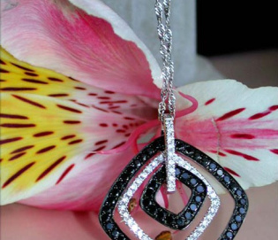 Raffinierter Brillanten & schwarze Diamanten Anhänger Raffinierter Brillanten & schwarze Diamanten Anhänger