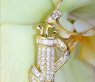 Exquisiter Diamanten Golfbag Anhänger in Gelbgold 750 #4