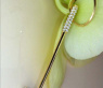 Attraktiver Brillanten Golfschläger Anhänger in Gelbgold 750 #3