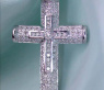 Edler Brillanten Kreuz in Kreuz Anhänger in Weißgold #3