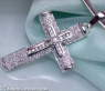 Edler Brillanten Kreuz in Kreuz Anhänger in Weißgold #4
