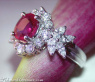 Erstklassiger Burma Rubin Ring mit Diamanten #2