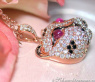 Feinster Brillanten Panther Anhänger mit Kette #3