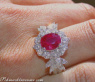 Erstklassiger Burma Rubin Ring mit Diamanten #6