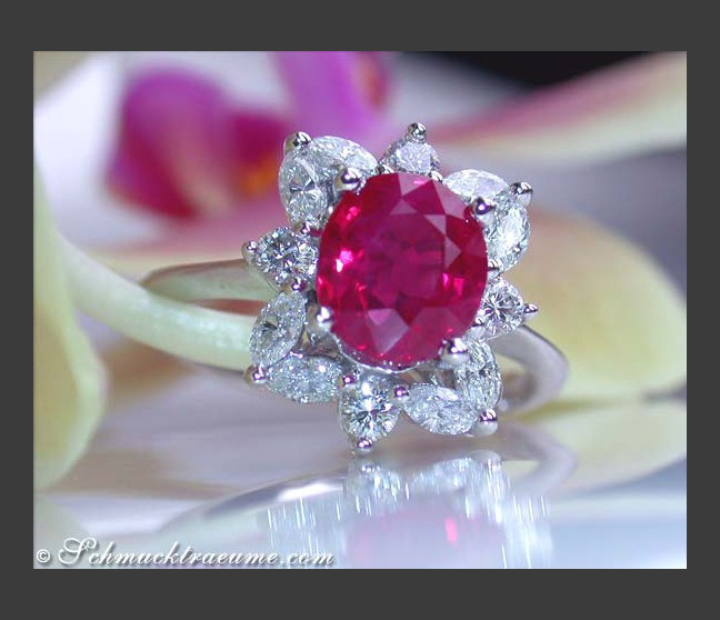 Exquisiter Burma Rubin Ring mit Diamanten #1 Exquisiter Burma Rubin Ring mit Diamanten #1