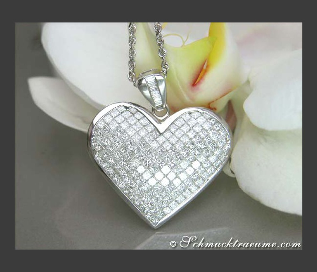 Prachtvoller Princess Diamanten Herz Anhänger #1 Prachtvoller Princess Diamanten Herz Anhänger #1