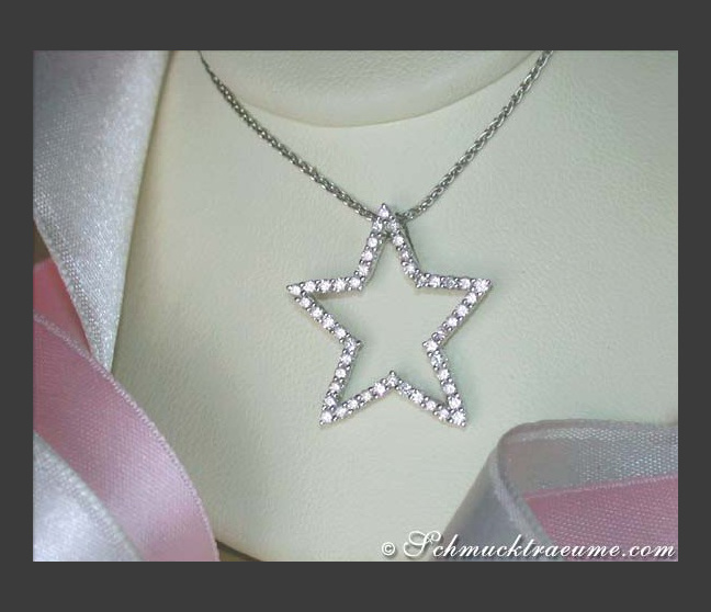Bezaubernder Brillanten Stern Anhänger #1 Bezaubernder Brillanten Stern Anhänger #1