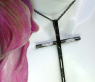 Außergewöhnlicher Kreuz Anhänger mit schwarzen Diamanten #2