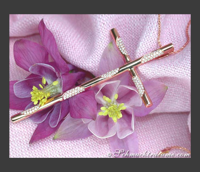 Ungewöhnlicher Brillanten Kreuz Anhänger #1 Ungewöhnlicher Brillanten Kreuz Anhänger #1